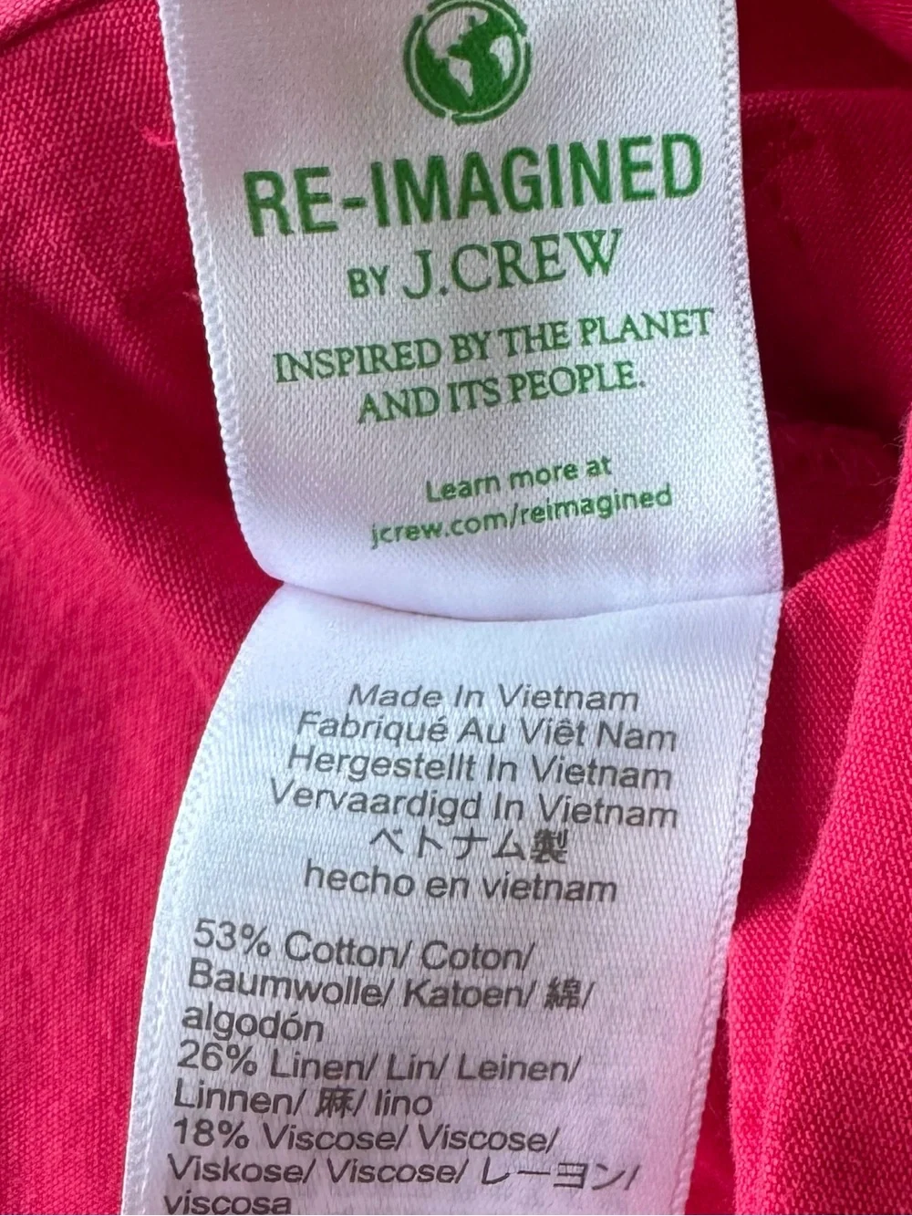 J. Crew Linen-blend Lizzie wide-leg pant RSH (Raspberry Sherbet) Size 31 NWT